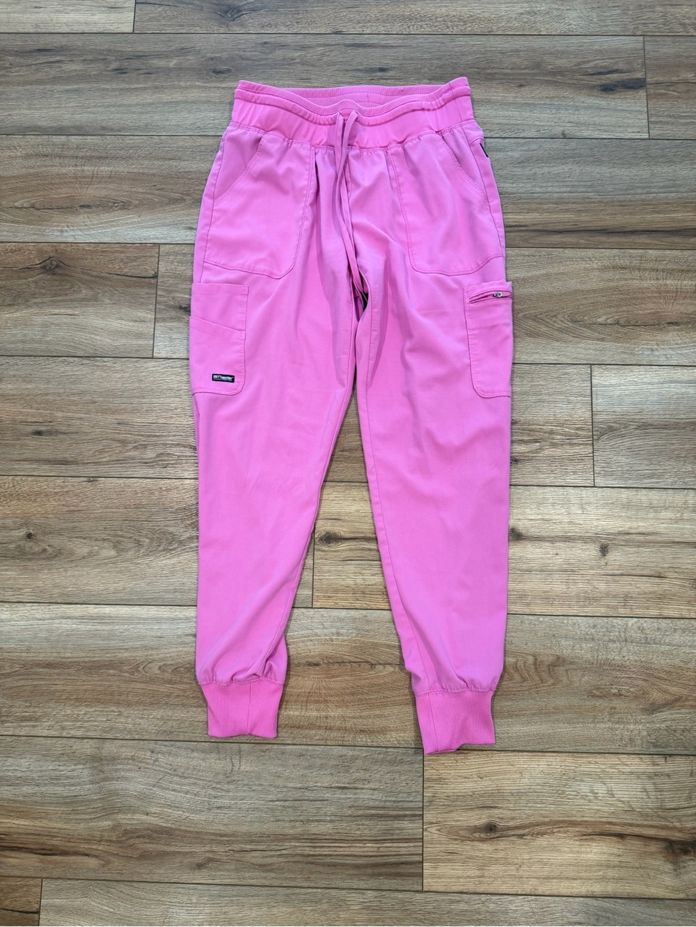 Grey's Anatomy Spandex Stretch Pink Jogger Scrub Pants Size Medium